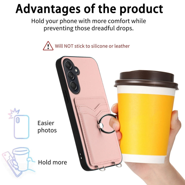 R20 Ring Card Holder Phone Case, For Samsung Galaxy M55 / C55 5G, For Samsung Galaxy F15 / M15, For Samsung Galaxy Xcover7, For Samsung Galaxy A55 5G, For Samsung Galaxy A35, For Samsung Galaxy S24 Ultra 5G, For Samsung Galaxy S24+ 5G                  ...