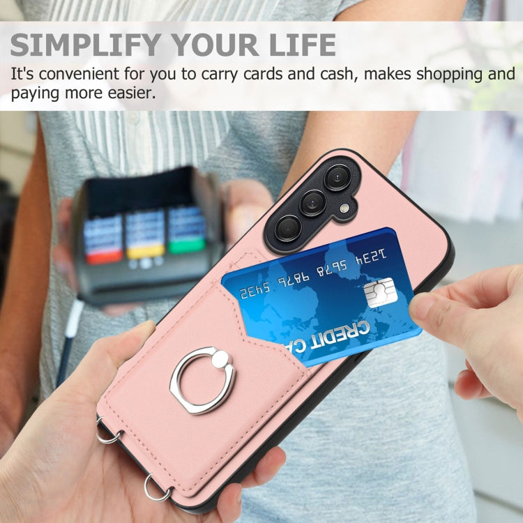 R20 Ring Card Holder Phone Case, For Samsung Galaxy M55 / C55 5G, For Samsung Galaxy F15 / M15, For Samsung Galaxy Xcover7, For Samsung Galaxy A55 5G, For Samsung Galaxy A35, For Samsung Galaxy S24 Ultra 5G, For Samsung Galaxy S24+ 5G                  ...