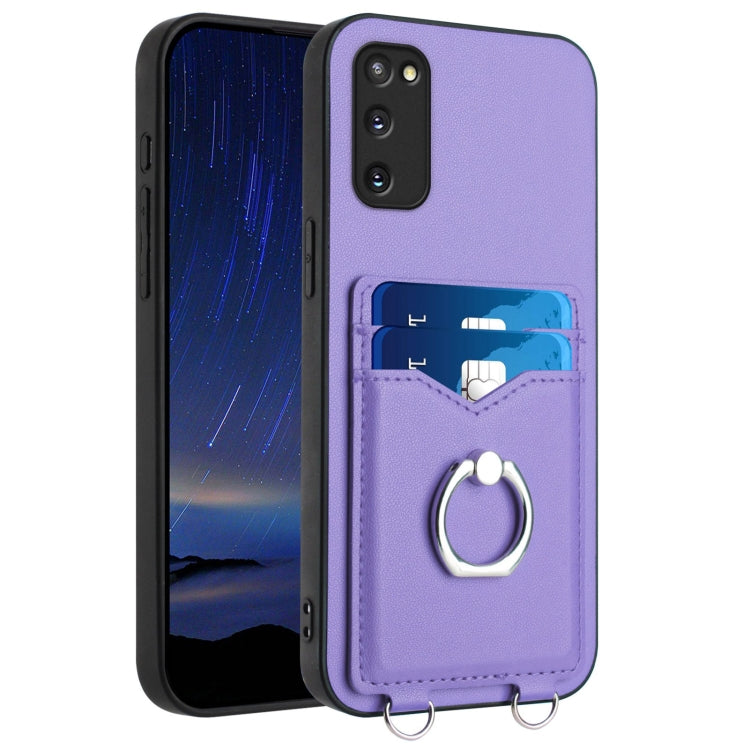R20 Ring Card Holder Phone Case, For Samsung Galaxy S20 FE, For Samsung Galaxy A23 165.4mm, For Samsung Galaxy A53 5G, For Samsung Galaxy A33 5G, For Samsung Galaxy A13 4G, For Samsung Galaxy S22 Ultra 5G, For Samsung Galaxy S22+ 5G                    ...