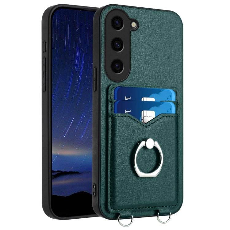 R20 Ring Card Holder Phone Case, For Samsung Galaxy A34 5G, For Samsung Galaxy A54 5G, For Samsung Galaxy S23 Ultra 5G, For Samsung Galaxy S23+ 5G, For Samsung Galaxy S23 5G, For Samsung Galaxy A14 5G, For Samsung Galaxy A04 4G                         ...