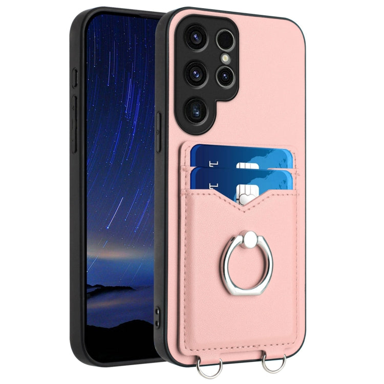 R20 Ring Card Holder Phone Case, For Samsung Galaxy A34 5G, For Samsung Galaxy A54 5G, For Samsung Galaxy S23 Ultra 5G, For Samsung Galaxy S23+ 5G, For Samsung Galaxy S23 5G, For Samsung Galaxy A14 5G, For Samsung Galaxy A04 4G                         ...
