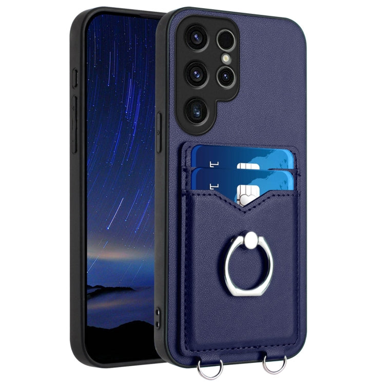 R20 Ring Card Holder Phone Case, For Samsung Galaxy A34 5G, For Samsung Galaxy A54 5G, For Samsung Galaxy S23 Ultra 5G, For Samsung Galaxy S23+ 5G, For Samsung Galaxy S23 5G, For Samsung Galaxy A14 5G, For Samsung Galaxy A04 4G                         ...