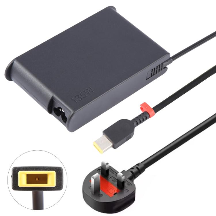 135W 20V 6.75A Laptop Notebook Power Adapter with Big Square USB Port For Lenovo Thinkpad / ThinkBook / Xiaoxin, EU Plug, US Plug, UK Plug, AU Plug