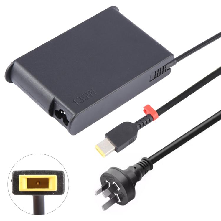 135W 20V 6.75A Laptop Notebook Power Adapter with Big Square USB Port For Lenovo Thinkpad / ThinkBook / Xiaoxin, EU Plug, US Plug, UK Plug, AU Plug