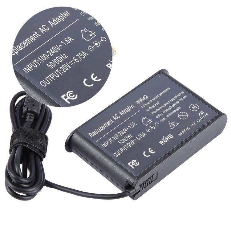 135W 20V 6.75A Laptop Notebook Power Adapter with Big Square USB Port For Lenovo Thinkpad / ThinkBook / Xiaoxin, EU Plug, US Plug, UK Plug, AU Plug