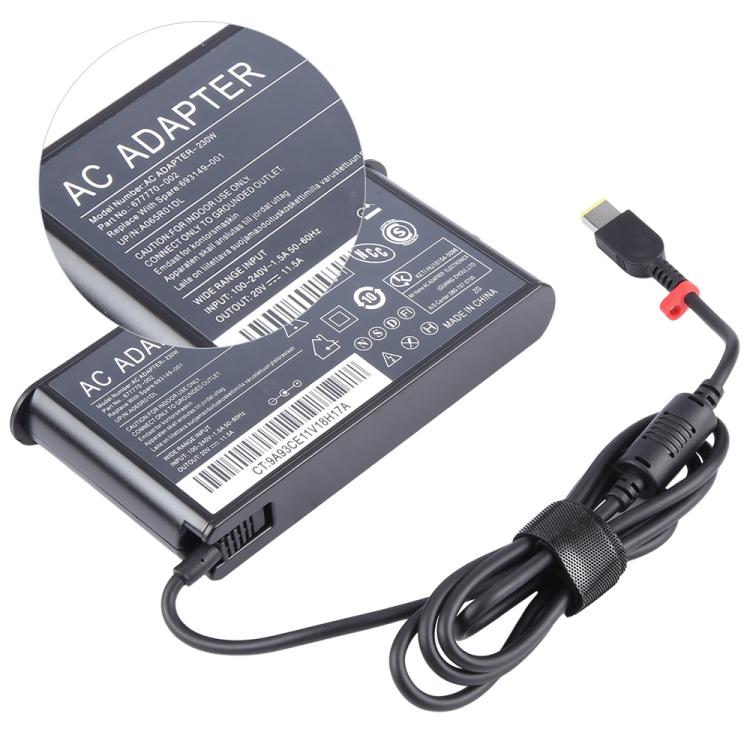 230W 20V 11.5A Laptop Notebook Power Adapter with Big Square USB Port For Lenovo Thinkpad / ThinkBook / Xiaoxin, EU Plug, US Plug, UK Plug, AU Plug