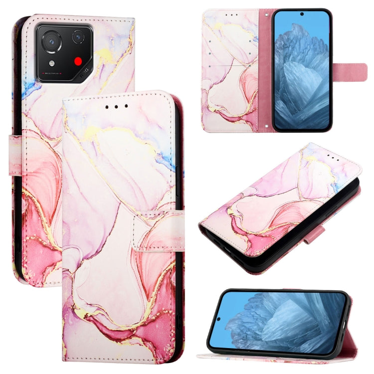 PT003 Marble Pattern Flip Leather Phone Case, For Asus Zenfone 11 Ultra, For Asus ROG Phone 8