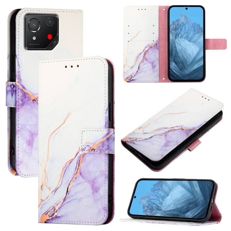 PT003 Marble Pattern Flip Leather Phone Case, For Asus Zenfone 11 Ultra, For Asus ROG Phone 8