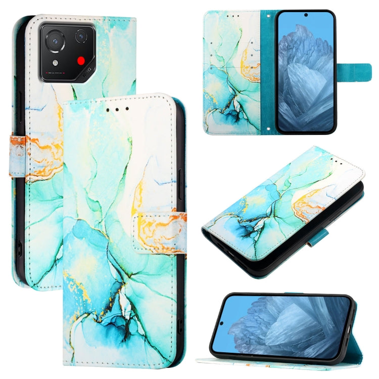 PT003 Marble Pattern Flip Leather Phone Case, For Asus Zenfone 11 Ultra, For Asus ROG Phone 8