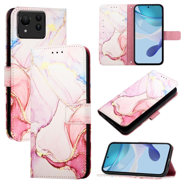 PT003 Marble Pattern Flip Leather Phone Case, For Asus Zenfone 11 Ultra, For Asus ROG Phone 8