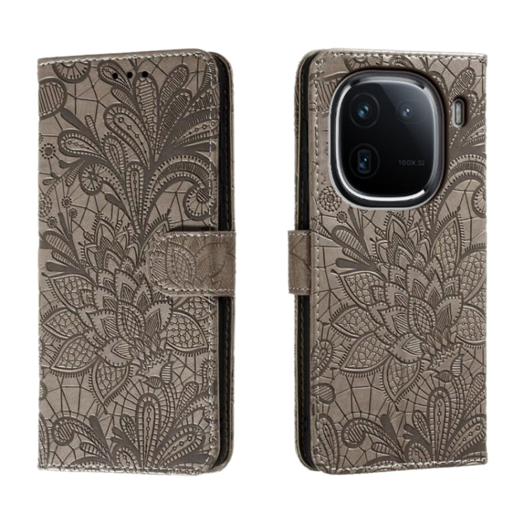 Lace Flower Embossing Flip Leather Phone Case, For vivo iQOO 15, For vivo Y500 5G, For vivo Y38, For vivo iQOO Z9X, For vivo S18E, For vivo S18, For vivo iQOO 12 Pro, For vivo iQOO 12