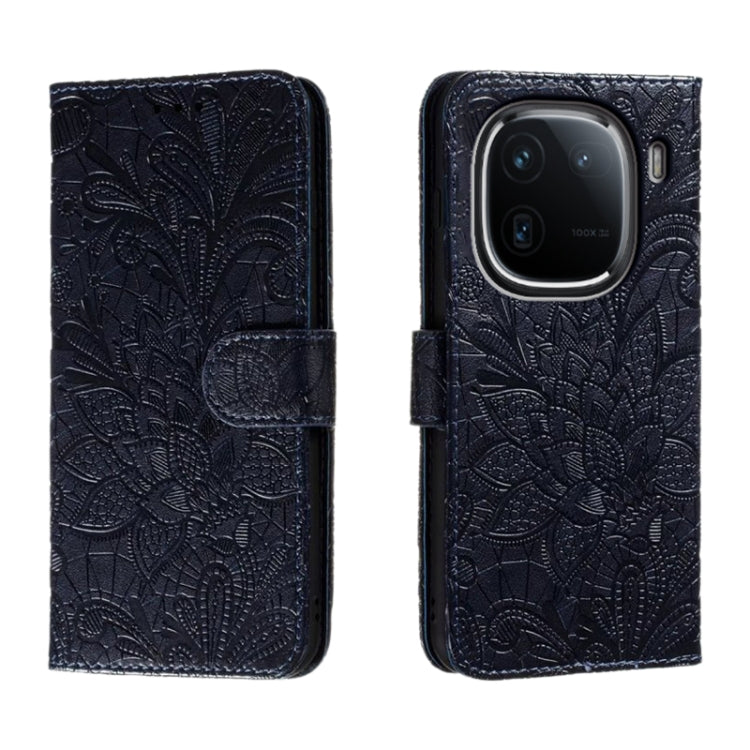 Lace Flower Embossing Flip Leather Phone Case, For vivo iQOO 15, For vivo Y500 5G, For vivo Y38, For vivo iQOO Z9X, For vivo S18E, For vivo S18, For vivo iQOO 12 Pro, For vivo iQOO 12