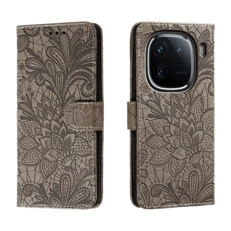 Lace Flower Embossing Flip Leather Phone Case, For vivo iQOO 15, For vivo Y500 5G, For vivo Y38, For vivo iQOO Z9X, For vivo S18E, For vivo S18, For vivo iQOO 12 Pro, For vivo iQOO 12