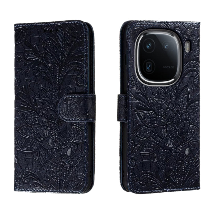 Lace Flower Embossing Flip Leather Phone Case, For vivo iQOO 15, For vivo Y500 5G, For vivo Y38, For vivo iQOO Z9X, For vivo S18E, For vivo S18, For vivo iQOO 12 Pro, For vivo iQOO 12
