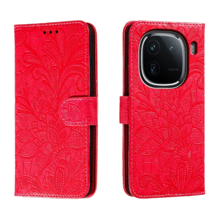 Lace Flower Embossing Flip Leather Phone Case, For vivo iQOO 15, For vivo Y500 5G, For vivo Y38, For vivo iQOO Z9X, For vivo S18E, For vivo S18, For vivo iQOO 12 Pro, For vivo iQOO 12
