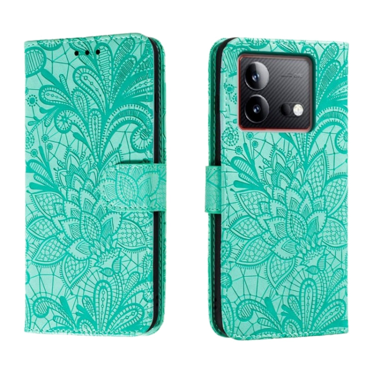 Lace Flower Embossing Flip Leather Phone Case, For vivo Y200 5G, For vivo Y17S, For vivo V29E, For vivo Y35M+, For vivo S17, For vivo S17E, For vivo iQOO Neo8, For vivo Y78