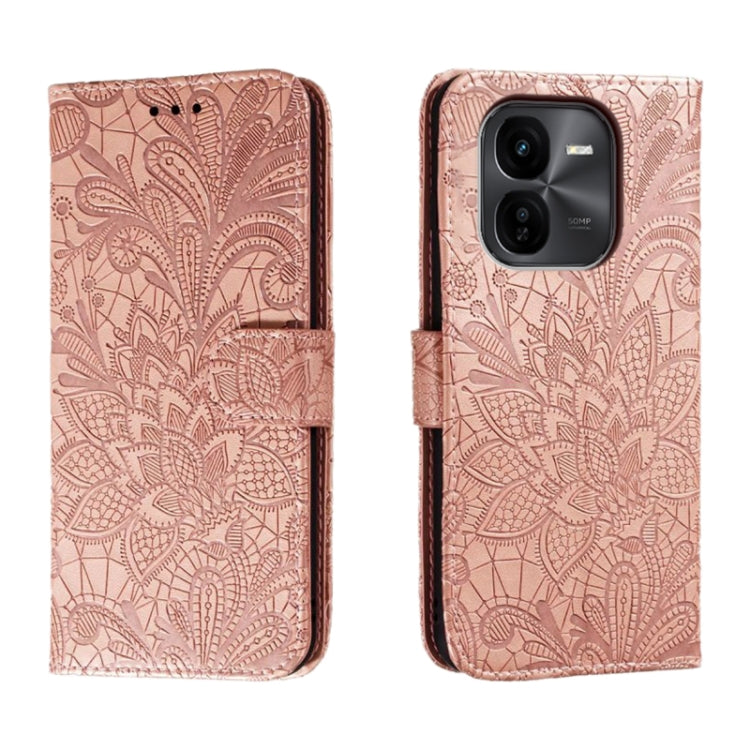 Lace Flower Embossing Flip Leather Phone Case, For vivo iQOO 15, For vivo Y500 5G, For vivo Y38, For vivo iQOO Z9X, For vivo S18E, For vivo S18, For vivo iQOO 12 Pro, For vivo iQOO 12