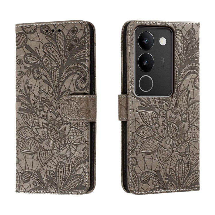 Lace Flower Embossing Flip Leather Phone Case, For vivo Y200 5G, For vivo Y17S, For vivo V29E, For vivo Y35M+, For vivo S17, For vivo S17E, For vivo iQOO Neo8, For vivo Y78