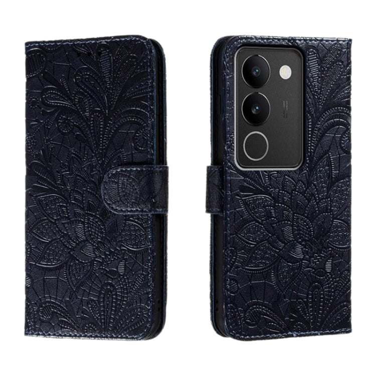 Lace Flower Embossing Flip Leather Phone Case, For vivo Y200 5G, For vivo Y17S, For vivo V29E, For vivo Y35M+, For vivo S17, For vivo S17E, For vivo iQOO Neo8, For vivo Y78