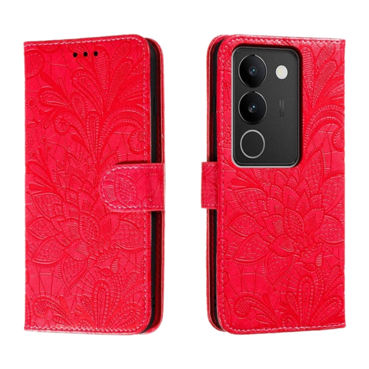 Lace Flower Embossing Flip Leather Phone Case, For vivo Y200 5G, For vivo Y17S, For vivo V29E, For vivo Y35M+, For vivo S17, For vivo S17E, For vivo iQOO Neo8, For vivo Y78
