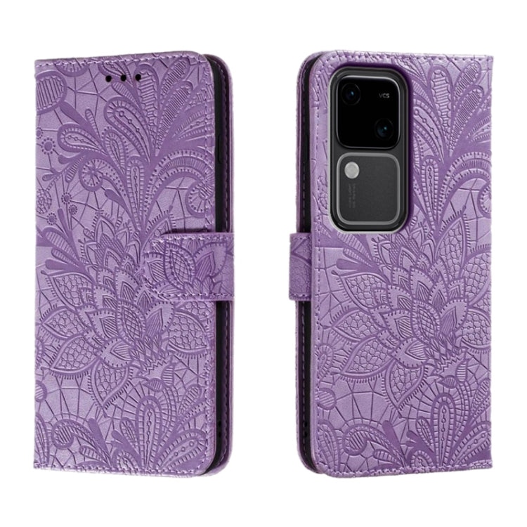 Lace Flower Embossing Flip Leather Phone Case, For vivo iQOO 15, For vivo Y500 5G, For vivo Y38, For vivo iQOO Z9X, For vivo S18E, For vivo S18, For vivo iQOO 12 Pro, For vivo iQOO 12