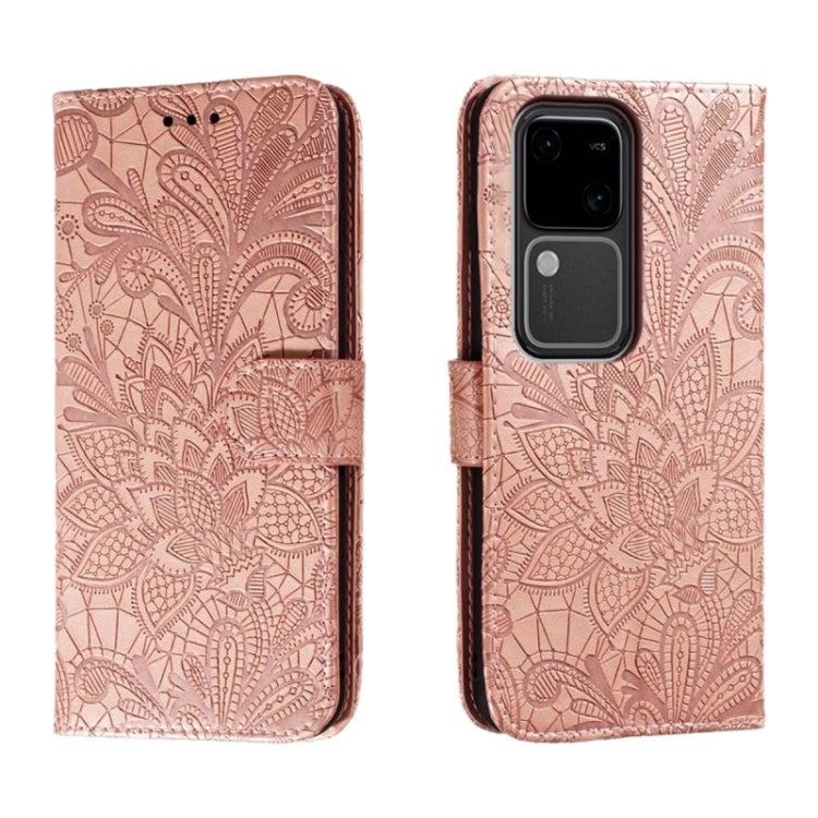 Lace Flower Embossing Flip Leather Phone Case, For vivo iQOO 15, For vivo Y500 5G, For vivo Y38, For vivo iQOO Z9X, For vivo S18E, For vivo S18, For vivo iQOO 12 Pro, For vivo iQOO 12