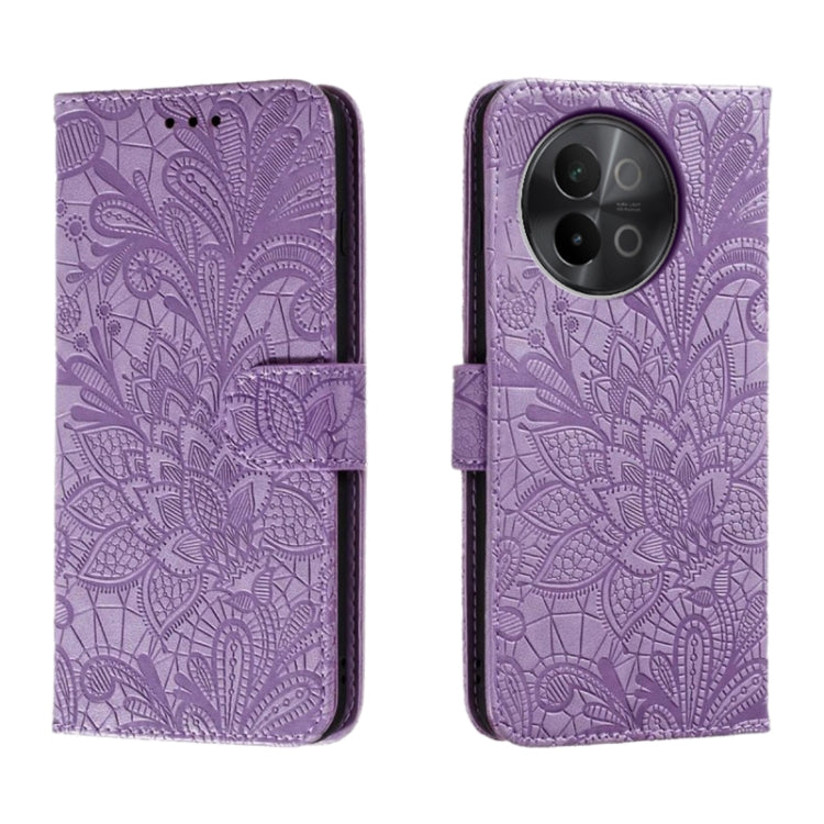 Lace Flower Embossing Flip Leather Phone Case, For vivo iQOO 15, For vivo Y500 5G, For vivo Y38, For vivo iQOO Z9X, For vivo S18E, For vivo S18, For vivo iQOO 12 Pro, For vivo iQOO 12