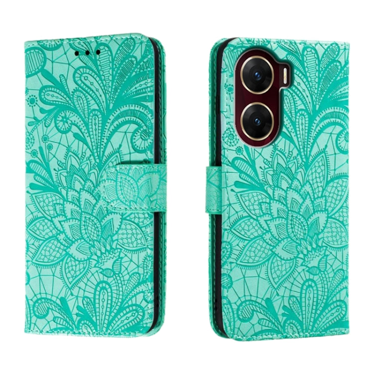 Lace Flower Embossing Flip Leather Phone Case, For vivo Y200 5G, For vivo Y17S, For vivo V29E, For vivo Y35M+, For vivo S17, For vivo S17E, For vivo iQOO Neo8, For vivo Y78