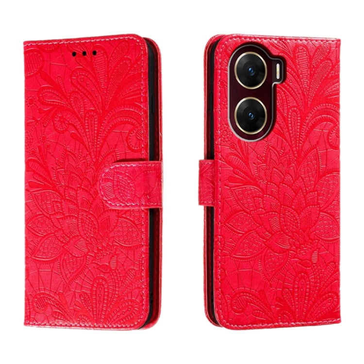 Lace Flower Embossing Flip Leather Phone Case, For vivo Y200 5G, For vivo Y17S, For vivo V29E, For vivo Y35M+, For vivo S17, For vivo S17E, For vivo iQOO Neo8, For vivo Y78