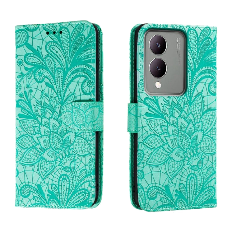 Lace Flower Embossing Flip Leather Phone Case, For vivo Y200 5G, For vivo Y17S, For vivo V29E, For vivo Y35M+, For vivo S17, For vivo S17E, For vivo iQOO Neo8, For vivo Y78