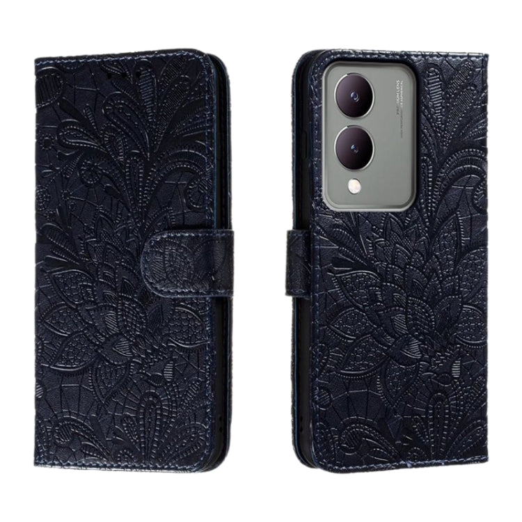 Lace Flower Embossing Flip Leather Phone Case, For vivo Y200 5G, For vivo Y17S, For vivo V29E, For vivo Y35M+, For vivo S17, For vivo S17E, For vivo iQOO Neo8, For vivo Y78
