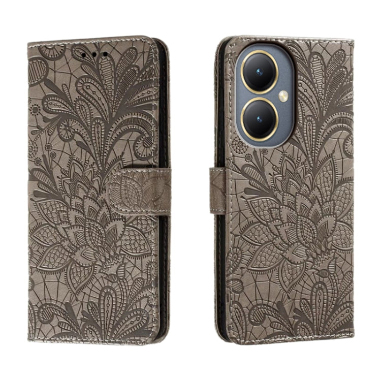 Lace Flower Embossing Flip Leather Phone Case, For vivo Y200 5G, For vivo Y17S, For vivo V29E, For vivo Y35M+, For vivo S17, For vivo S17E, For vivo iQOO Neo8, For vivo Y78