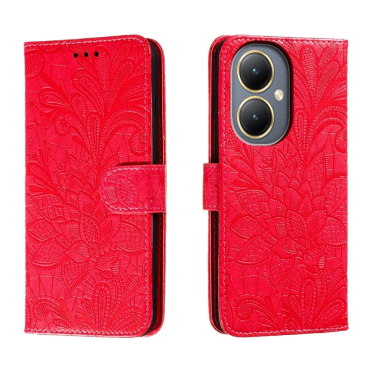 Lace Flower Embossing Flip Leather Phone Case, For vivo Y200 5G, For vivo Y17S, For vivo V29E, For vivo Y35M+, For vivo S17, For vivo S17E, For vivo iQOO Neo8, For vivo Y78