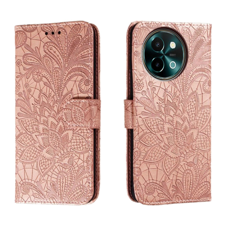 Lace Flower Embossing Flip Leather Phone Case, For vivo iQOO 15, For vivo Y500 5G, For vivo Y38, For vivo iQOO Z9X, For vivo S18E, For vivo S18, For vivo iQOO 12 Pro, For vivo iQOO 12
