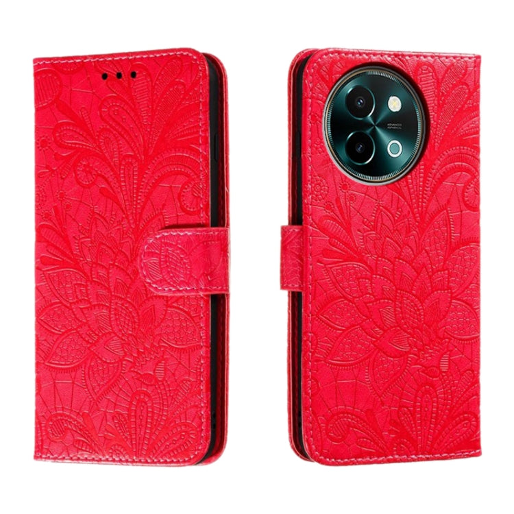 Lace Flower Embossing Flip Leather Phone Case, For vivo iQOO 15, For vivo Y500 5G, For vivo Y38, For vivo iQOO Z9X, For vivo S18E, For vivo S18, For vivo iQOO 12 Pro, For vivo iQOO 12
