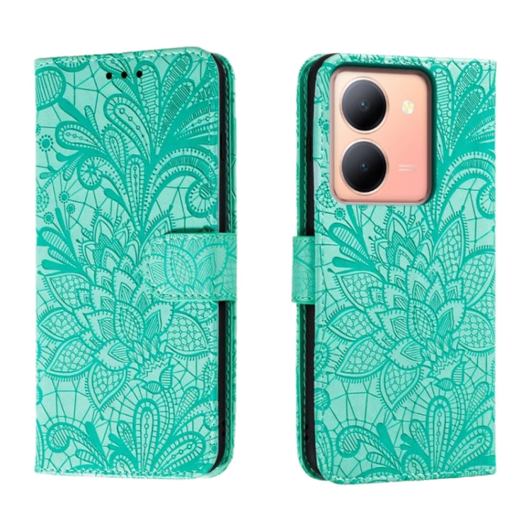 Lace Flower Embossing Flip Leather Phone Case, For vivo Y200 5G, For vivo Y17S, For vivo V29E, For vivo Y35M+, For vivo S17, For vivo S17E, For vivo iQOO Neo8, For vivo Y78