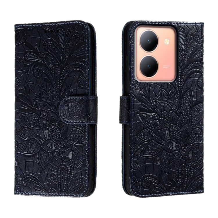 Lace Flower Embossing Flip Leather Phone Case, For vivo Y200 5G, For vivo Y17S, For vivo V29E, For vivo Y35M+, For vivo S17, For vivo S17E, For vivo iQOO Neo8, For vivo Y78
