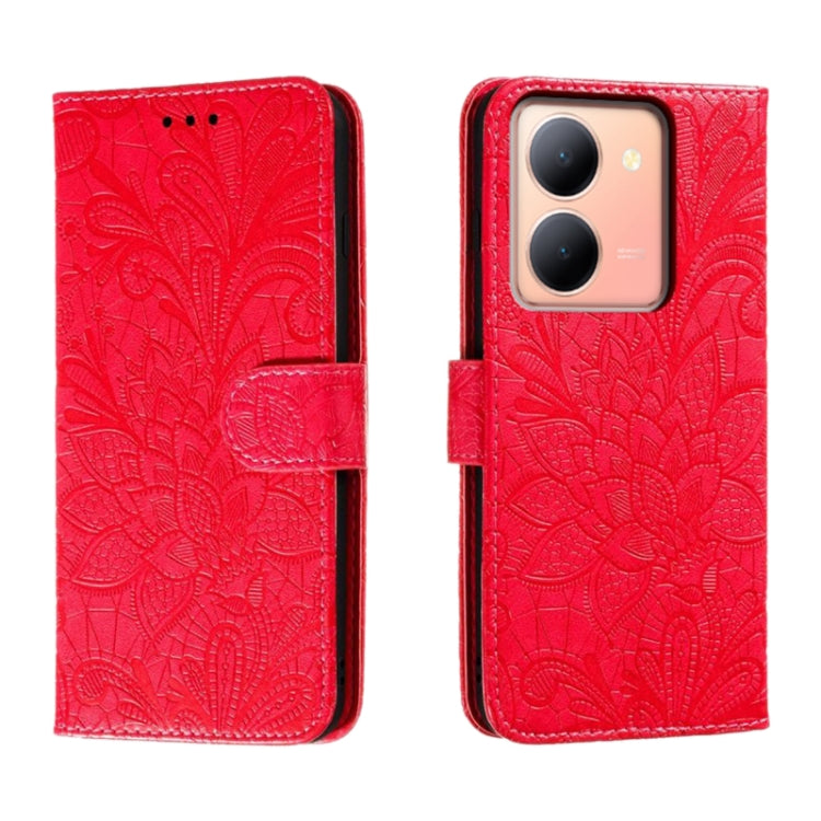 Lace Flower Embossing Flip Leather Phone Case, For vivo Y200 5G, For vivo Y17S, For vivo V29E, For vivo Y35M+, For vivo S17, For vivo S17E, For vivo iQOO Neo8, For vivo Y78