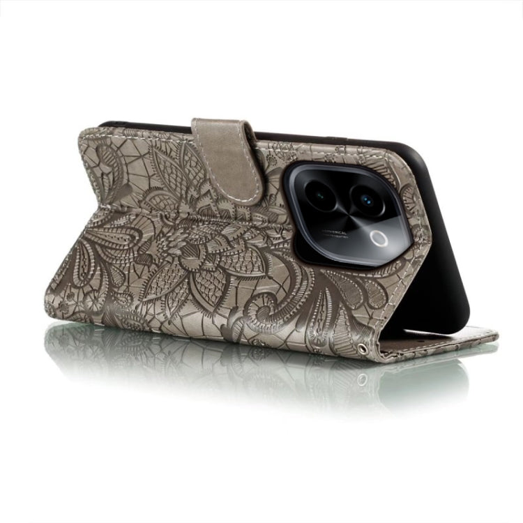 Lace Flower Embossing Flip Leather Phone Case, For vivo Y200 5G, For vivo Y17S, For vivo V29E, For vivo Y35M+, For vivo S17, For vivo S17E, For vivo iQOO Neo8, For vivo Y78
