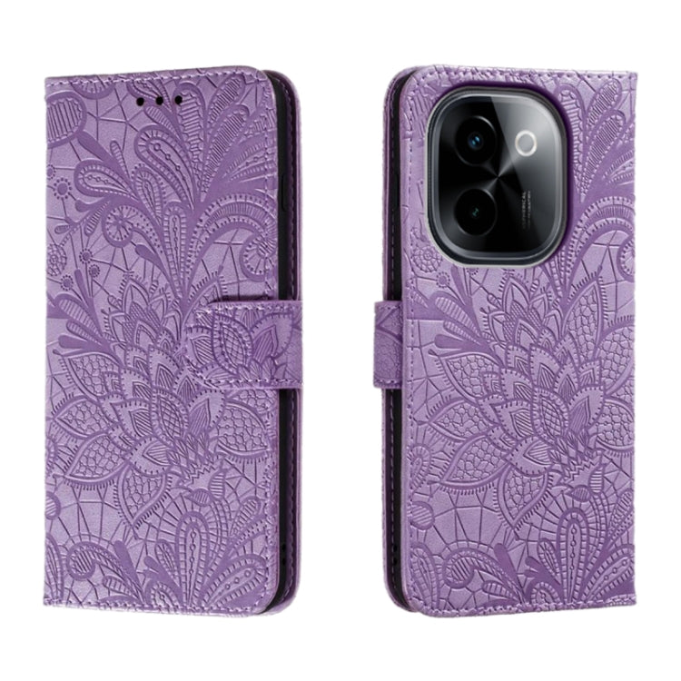 Lace Flower Embossing Flip Leather Phone Case, For vivo Y200 5G, For vivo Y17S, For vivo V29E, For vivo Y35M+, For vivo S17, For vivo S17E, For vivo iQOO Neo8, For vivo Y78