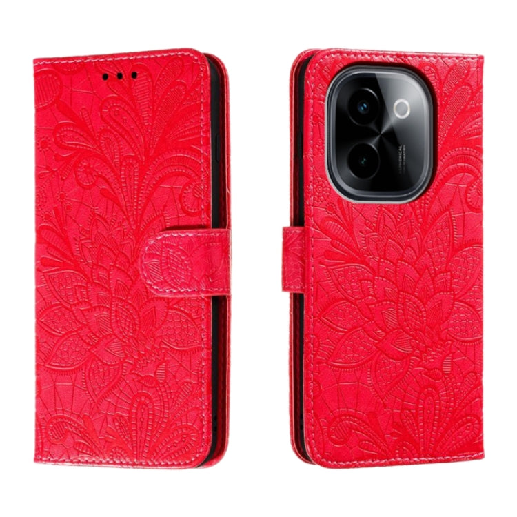 Lace Flower Embossing Flip Leather Phone Case, For vivo Y200 5G, For vivo Y17S, For vivo V29E, For vivo Y35M+, For vivo S17, For vivo S17E, For vivo iQOO Neo8, For vivo Y78