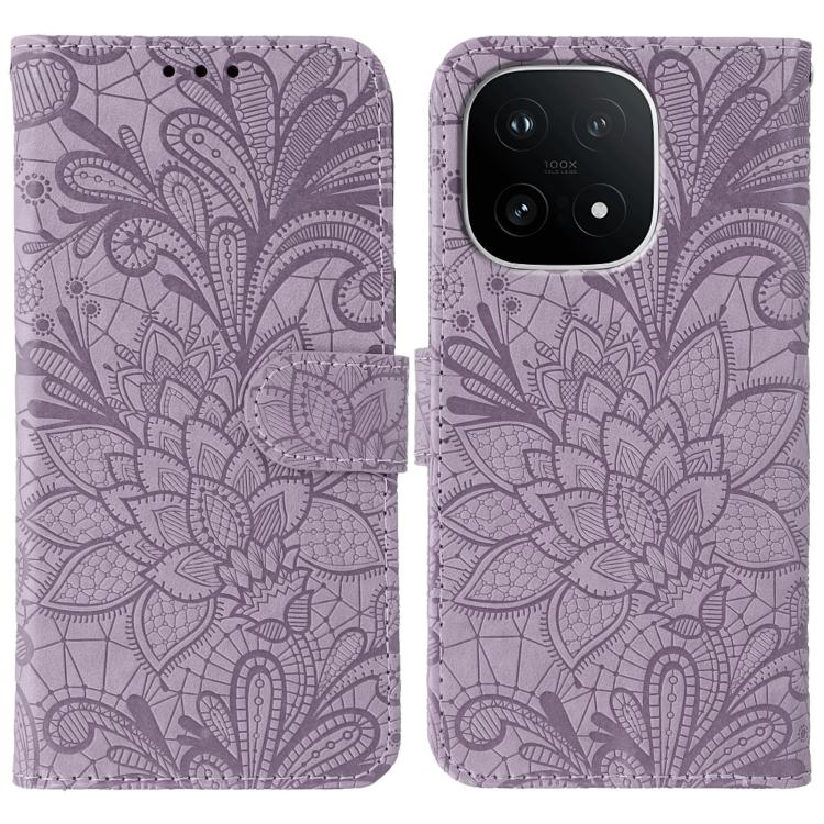 Lace Flower Embossing Flip Leather Phone Case, For vivo iQOO 15, For vivo Y500 5G, For vivo Y38, For vivo iQOO Z9X, For vivo S18E, For vivo S18, For vivo iQOO 12 Pro, For vivo iQOO 12