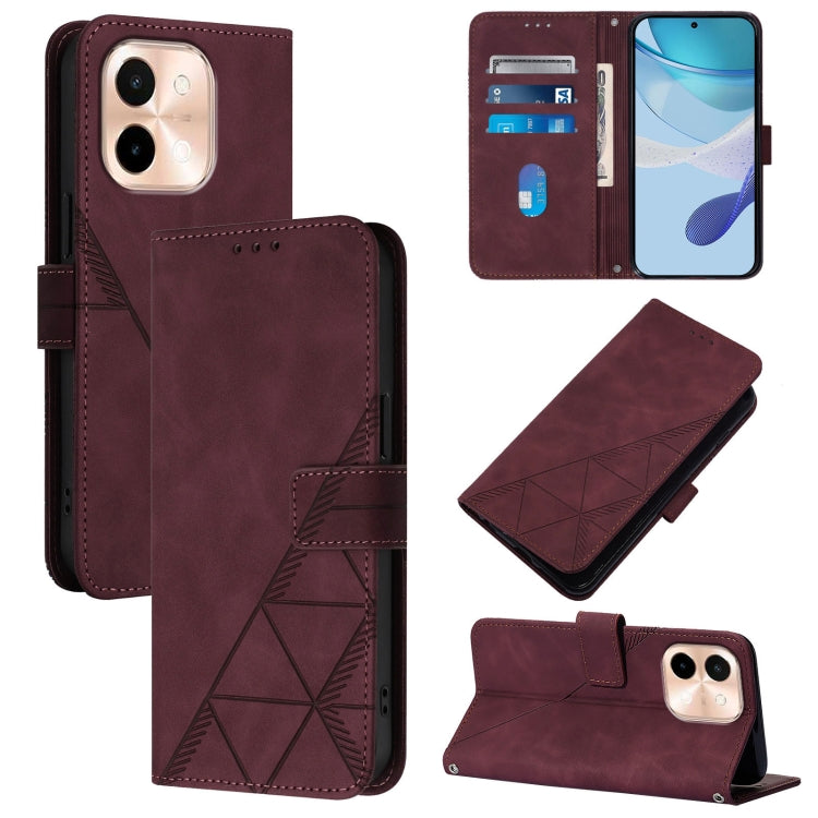 Crossbody 3D Embossed Flip Leather Phone Case, For vivo S19, For vivo Y28 4G, For vivo X100 Pro, For vivo X100