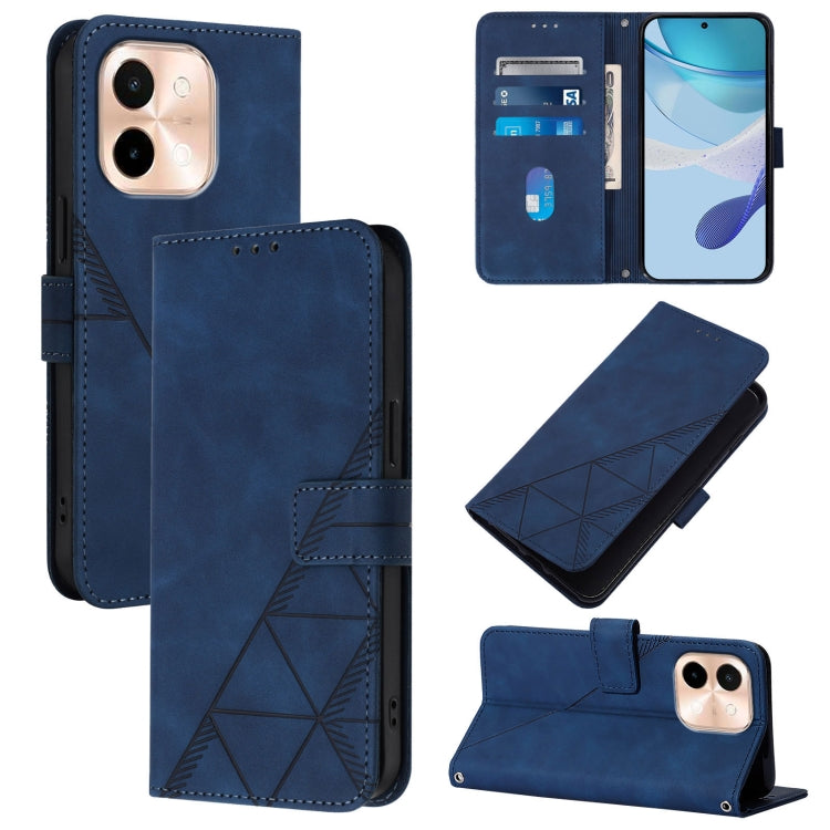 Crossbody 3D Embossed Flip Leather Phone Case, For vivo S19, For vivo Y28 4G, For vivo X100 Pro, For vivo X100