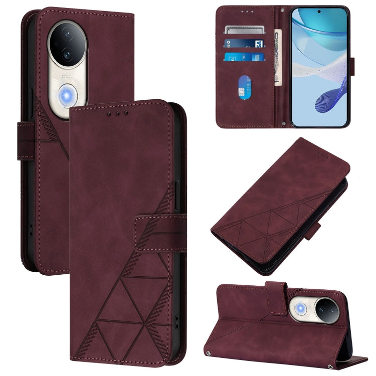 Crossbody 3D Embossed Flip Leather Phone Case, For vivo V50 Lite 5G, For vivo Y29S 5G / Y04 4G Global, For vivo Y29 4G Global, For vivo V50 Global, For vivo S20, For vivo S20 Pro, For vivo Y300, For vivo S19 Pro
