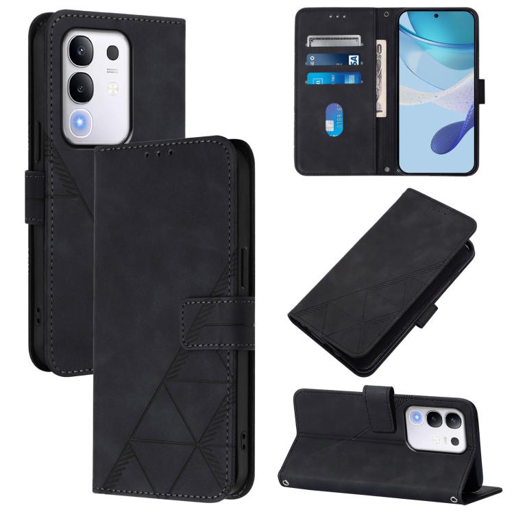 Crossbody 3D Embossed Flip Leather Phone Case, For vivo V50 Lite 5G, For vivo Y29S 5G / Y04 4G Global, For vivo Y29 4G Global, For vivo V50 Global, For vivo S20, For vivo S20 Pro, For vivo Y300, For vivo S19 Pro