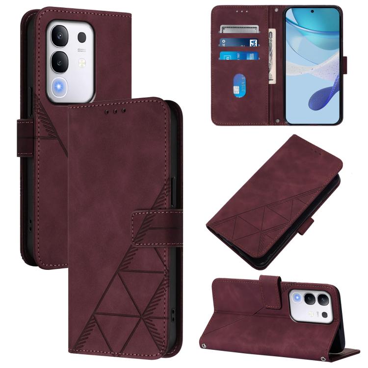 Crossbody 3D Embossed Flip Leather Phone Case, For vivo V50 Lite 5G, For vivo Y29S 5G / Y04 4G Global, For vivo Y29 4G Global, For vivo V50 Global, For vivo S20, For vivo S20 Pro, For vivo Y300, For vivo S19 Pro