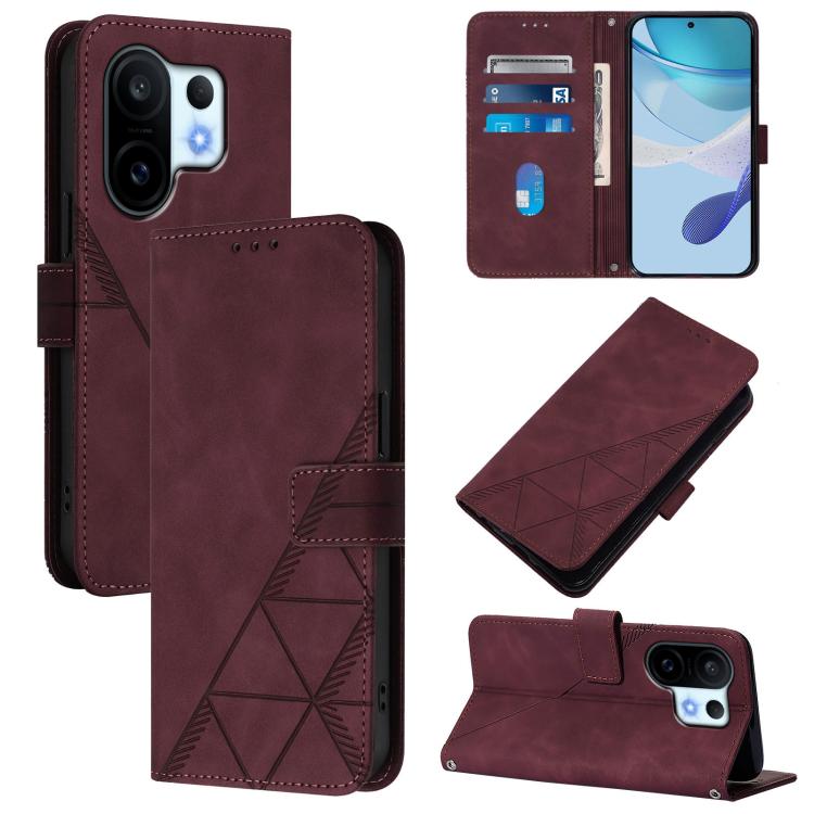 Crossbody 3D Embossed Flip Leather Phone Case, For vivo V60 Lite 5G Global, For vivo Y400 5G Global, For vivo Y400 4G, For vivo V60 5G Global, For vivo S30 Pro mini, For vivo S30, For vivo X200s, For vivo Y39 5G Global