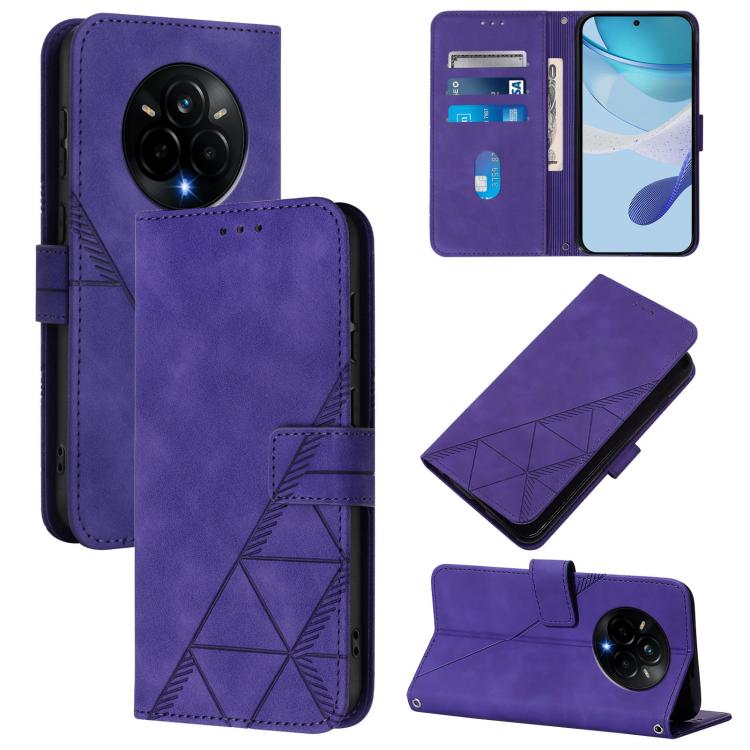 Crossbody 3D Embossed Flip Leather Phone Case, For Realme 14 Pro+, For Realme 14 Pro, For Realme GT7 Pro 5G, For Realme 13 Pro / 13 Pro+ 5G, For Realme GT 6 5G Global, For Realme GT 6T 5G Global, For Realme C21Y, For Realme C17 / 7i