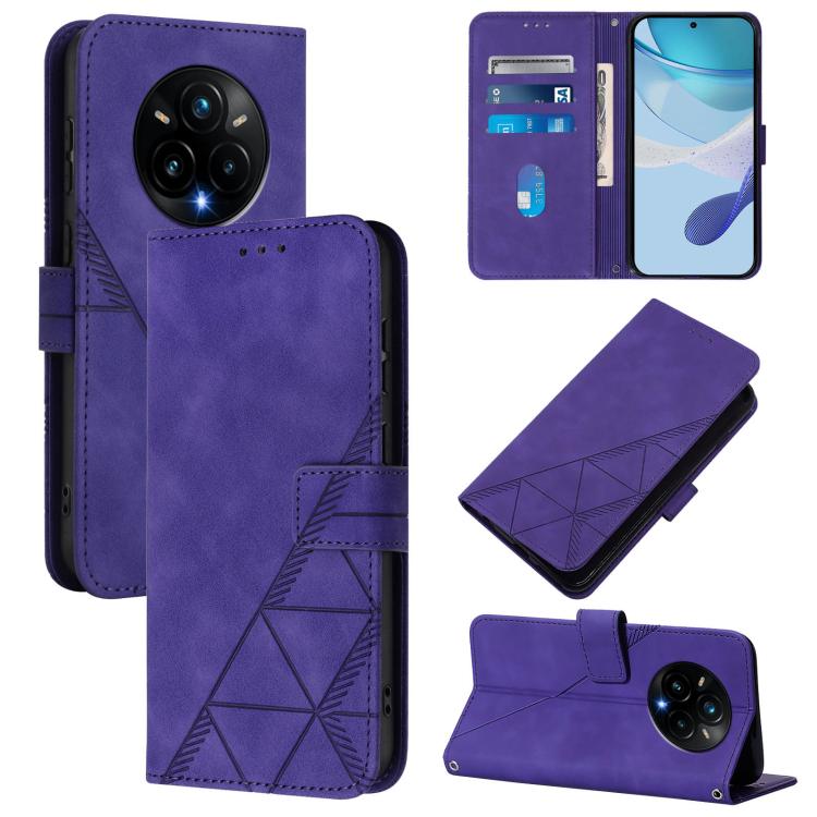 Crossbody 3D Embossed Flip Leather Phone Case, For Realme 14 Pro+, For Realme 14 Pro, For Realme GT7 Pro 5G, For Realme 13 Pro / 13 Pro+ 5G, For Realme GT 6 5G Global, For Realme GT 6T 5G Global, For Realme C21Y, For Realme C17 / 7i